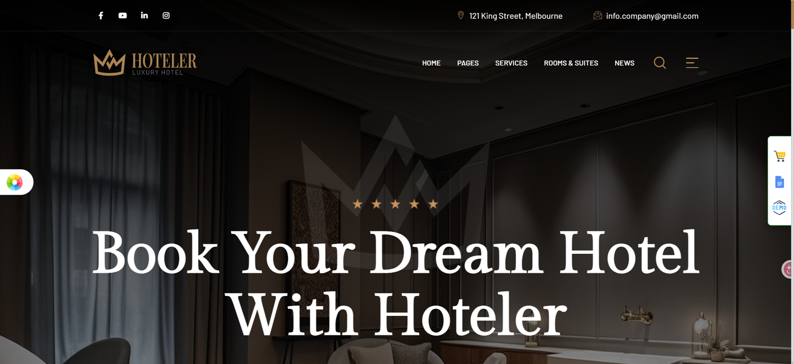 Hoteler – Hotel Booking WordPress Theme