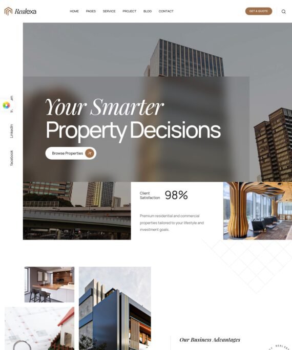 Real Estate Agency Website – WP-TPL-0003